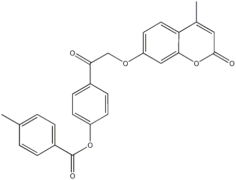 4-{2-[(4-methyl-2-oxo-2H-chromen-7-yl)oxy]acetyl}phenyl 4-methylbenzoate Structure