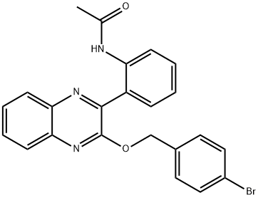 N-(2-{3-[(4-bromobenzyl)oxy]-2-quinoxalinyl}phenyl)acetamide 구조식 이미지