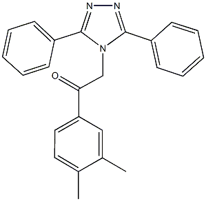 1-(3,4-dimethylphenyl)-2-(3,5-diphenyl-4H-1,2,4-triazol-4-yl)ethanone 구조식 이미지