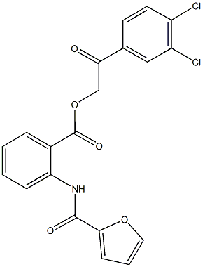 2-(3,4-dichlorophenyl)-2-oxoethyl 2-(2-furoylamino)benzoate Structure