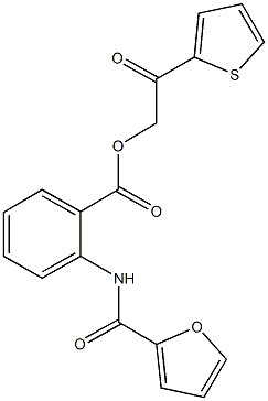 2-oxo-2-(2-thienyl)ethyl 2-(2-furoylamino)benzoate 구조식 이미지