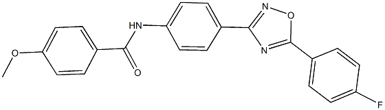 N-{4-[5-(4-fluorophenyl)-1,2,4-oxadiazol-3-yl]phenyl}-4-methoxybenzamide 구조식 이미지