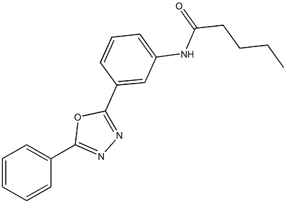 N-[3-(5-phenyl-1,3,4-oxadiazol-2-yl)phenyl]pentanamide Structure