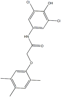 N-(3,5-dichloro-4-hydroxyphenyl)-2-(2,4,5-trimethylphenoxy)acetamide 구조식 이미지