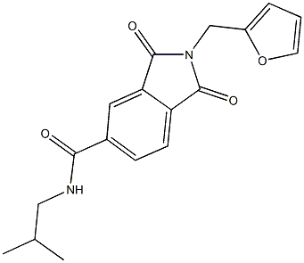 2-(2-furylmethyl)-N-isobutyl-1,3-dioxo-5-isoindolinecarboxamide 구조식 이미지