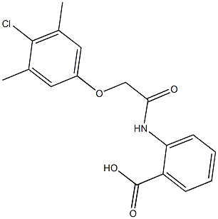 2-{[(4-chloro-3,5-dimethylphenoxy)acetyl]amino}benzoic acid Structure