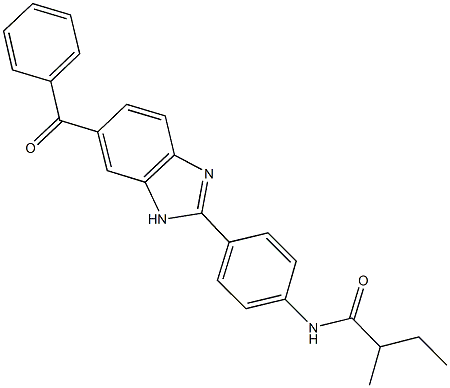 N-[4-(6-benzoyl-1H-benzimidazol-2-yl)phenyl]-2-methylbutanamide Structure