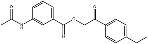 2-(4-ethylphenyl)-2-oxoethyl 3-(acetylamino)benzoate Structure