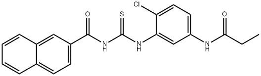 N-(4-chloro-3-{[(2-naphthoylamino)carbothioyl]amino}phenyl)propanamide 구조식 이미지