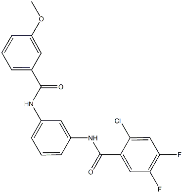 2-chloro-4,5-difluoro-N-{3-[(3-methoxybenzoyl)amino]phenyl}benzamide Structure