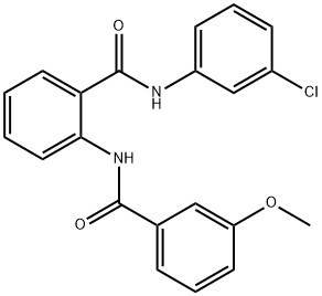 N-(3-chlorophenyl)-2-[(3-methoxybenzoyl)amino]benzamide Structure