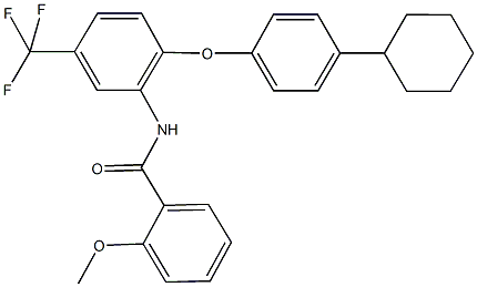 N-[2-(4-cyclohexylphenoxy)-5-(trifluoromethyl)phenyl]-2-methoxybenzamide Structure