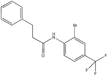 N-[2-bromo-4-(trifluoromethyl)phenyl]-3-phenylpropanamide 구조식 이미지