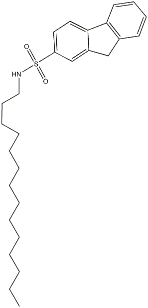 N-tetradecyl-9H-fluorene-2-sulfonamide 구조식 이미지