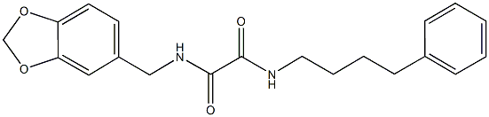 N~1~-(1,3-benzodioxol-5-ylmethyl)-N~2~-(4-phenylbutyl)ethanediamide 구조식 이미지