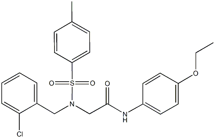 2-{(2-chlorobenzyl)[(4-methylphenyl)sulfonyl]amino}-N-(4-ethoxyphenyl)acetamide Structure