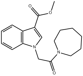 methyl 1-[2-(1-azepanyl)-2-oxoethyl]-1H-indole-3-carboxylate 구조식 이미지