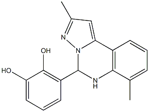 3-(2,7-dimethyl-5,6-dihydropyrazolo[1,5-c]quinazolin-5-yl)-1,2-benzenediol 구조식 이미지