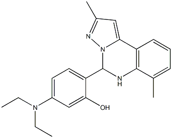5-(diethylamino)-2-(2,7-dimethyl-5,6-dihydropyrazolo[1,5-c]quinazolin-5-yl)phenol Structure