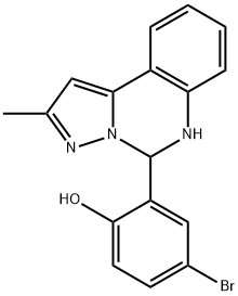 4-bromo-2-(2-methyl-5,6-dihydropyrazolo[1,5-c]quinazolin-5-yl)phenol Structure