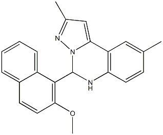 5-(2-methoxy-1-naphthyl)-2,9-dimethyl-5,6-dihydropyrazolo[1,5-c]quinazoline 구조식 이미지