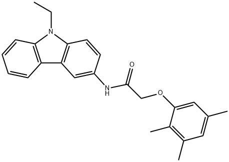 N-(9-ethyl-9H-carbazol-3-yl)-2-(2,3,5-trimethylphenoxy)acetamide 구조식 이미지