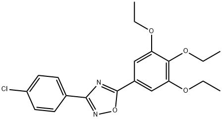 3-(4-chlorophenyl)-5-(3,4,5-triethoxyphenyl)-1,2,4-oxadiazole Structure