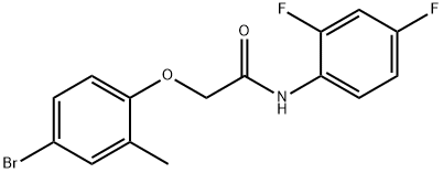 2-(4-bromo-2-methylphenoxy)-N-(2,4-difluorophenyl)acetamide Structure