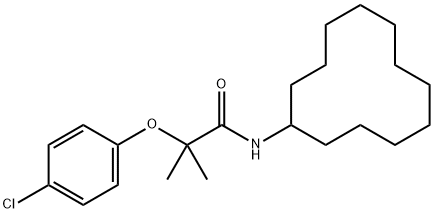 2-(4-chlorophenoxy)-N-cyclododecyl-2-methylpropanamide Structure