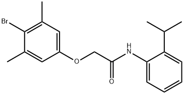 2-(4-bromo-3,5-dimethylphenoxy)-N-(2-isopropylphenyl)acetamide 구조식 이미지