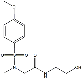 N-(2-hydroxyethyl)-2-[[(4-methoxyphenyl)sulfonyl](methyl)amino]acetamide 구조식 이미지