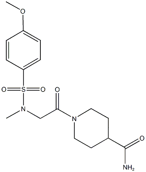 1-{[[(4-methoxyphenyl)sulfonyl](methyl)amino]acetyl}-4-piperidinecarboxamide 구조식 이미지