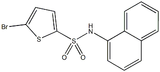 5-bromo-N-(1-naphthyl)-2-thiophenesulfonamide 구조식 이미지