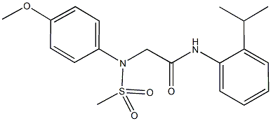 N-(2-isopropylphenyl)-2-[4-methoxy(methylsulfonyl)anilino]acetamide Structure