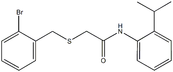 2-[(2-bromobenzyl)sulfanyl]-N-(2-isopropylphenyl)acetamide Structure