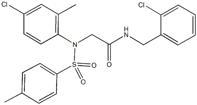 N-(2-chlorobenzyl)-2-{4-chloro-2-methyl[(4-methylphenyl)sulfonyl]anilino}acetamide Structure