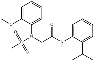 N-(2-isopropylphenyl)-2-[2-methoxy(methylsulfonyl)anilino]acetamide 구조식 이미지