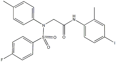 2-{[(4-fluorophenyl)sulfonyl]-4-methylanilino}-N-(4-iodo-2-methylphenyl)acetamide 구조식 이미지