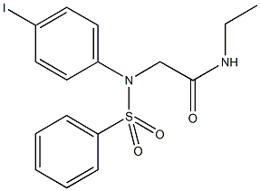 N-ethyl-2-[4-iodo(phenylsulfonyl)anilino]acetamide 구조식 이미지