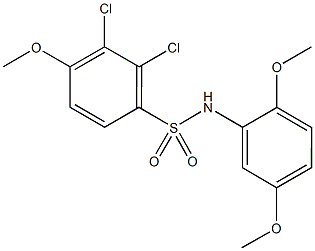 2,3-dichloro-N-(2,5-dimethoxyphenyl)-4-methoxybenzenesulfonamide 구조식 이미지