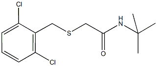 N-(tert-butyl)-2-[(2,6-dichlorobenzyl)sulfanyl]acetamide 구조식 이미지