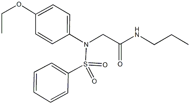 2-[4-ethoxy(phenylsulfonyl)anilino]-N-propylacetamide 구조식 이미지