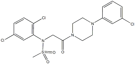 N-{2-[4-(3-chlorophenyl)-1-piperazinyl]-2-oxoethyl}-N-(2,5-dichlorophenyl)methanesulfonamide Structure