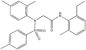 2-{2,4-dimethyl[(4-methylphenyl)sulfonyl]anilino}-N-(2-ethyl-6-methylphenyl)acetamide Structure