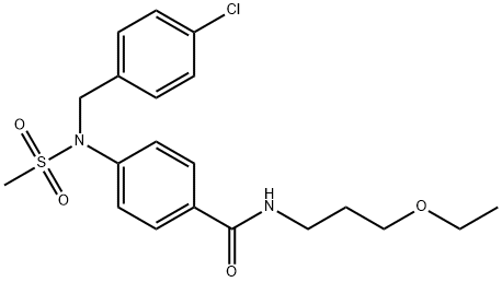 4-[(4-chlorobenzyl)(methylsulfonyl)amino]-N-(3-ethoxypropyl)benzamide Structure