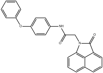 2-(2-oxobenzo[cd]indol-1(2H)-yl)-N-(4-phenoxyphenyl)acetamide 구조식 이미지