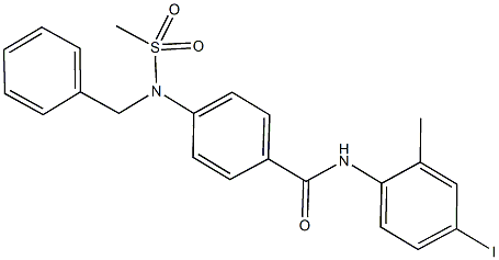 4-[benzyl(methylsulfonyl)amino]-N-(4-iodo-2-methylphenyl)benzamide Structure