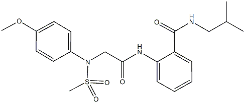 N-isobutyl-2-({[4-methoxy(methylsulfonyl)anilino]acetyl}amino)benzamide Structure