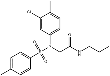 2-{3-chloro-4-methyl[(4-methylphenyl)sulfonyl]anilino}-N-propylacetamide Structure