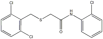 N-(2-chlorophenyl)-2-[(2,6-dichlorobenzyl)sulfanyl]acetamide 구조식 이미지